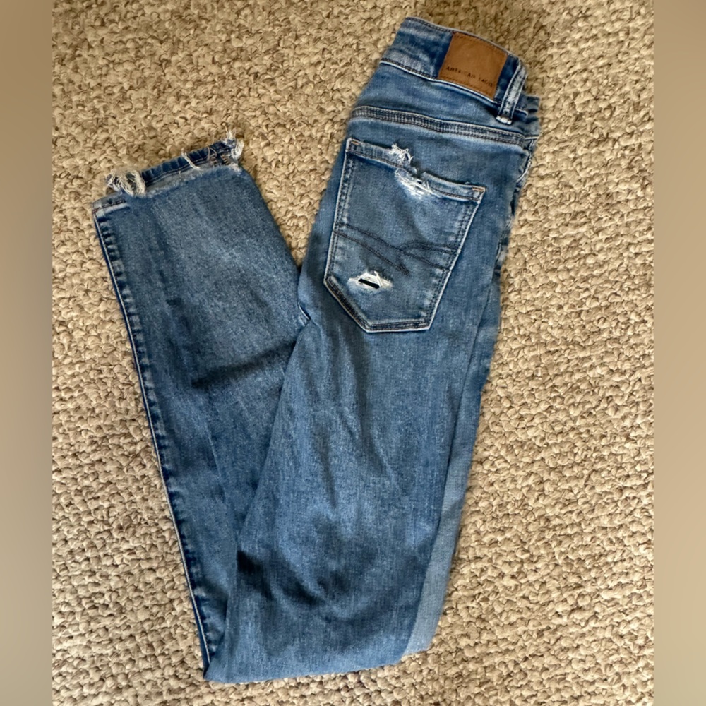 American Eagle Next Level Stretch size 0 long hi-rise jeggings